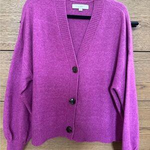 LOFT Women's Purple Cardigan Sweater
